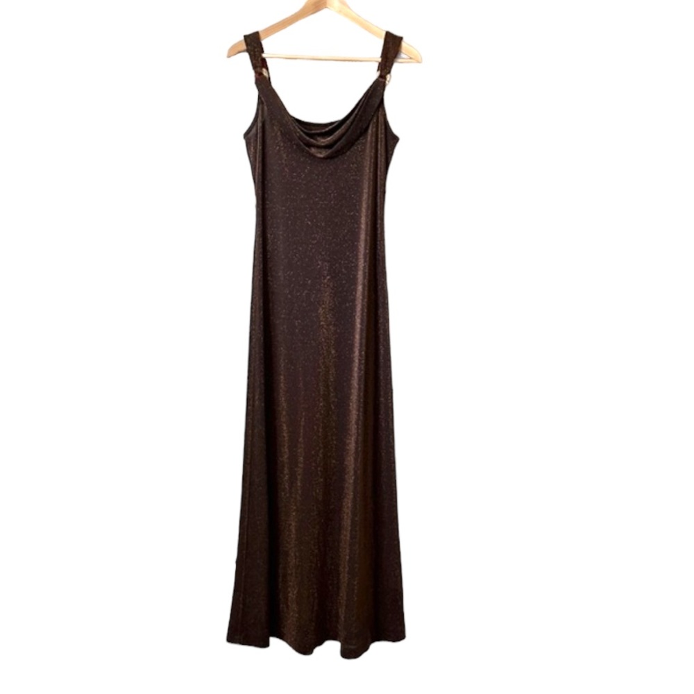 Alex Evenings Metallic Sleeveless Embellished Formal Maxi Gown